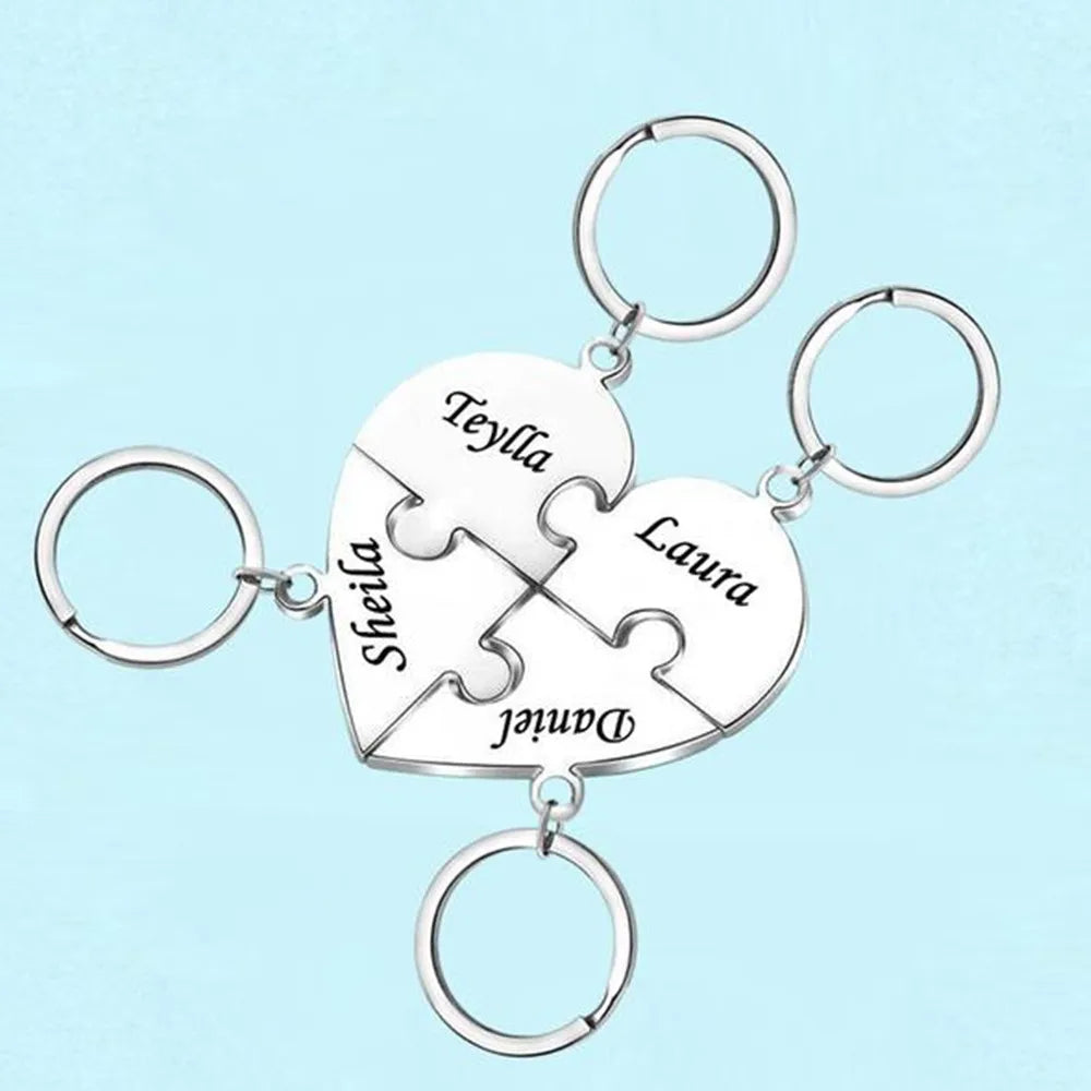 סט מחזיקי מפתחות+שמות לכל המשפחה