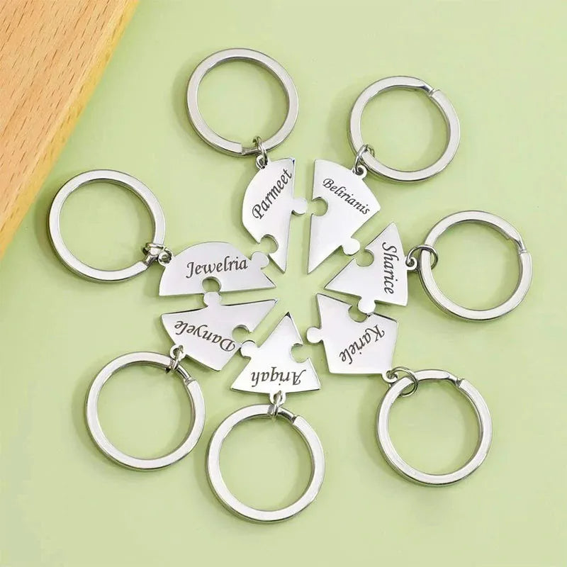 סט מחזיקי מפתחות+שמות לכל המשפחה