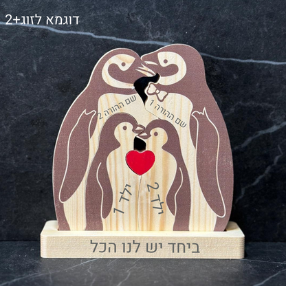 פאזל משפחת פינגווינים🐧 - אהבה שנשארת יחד