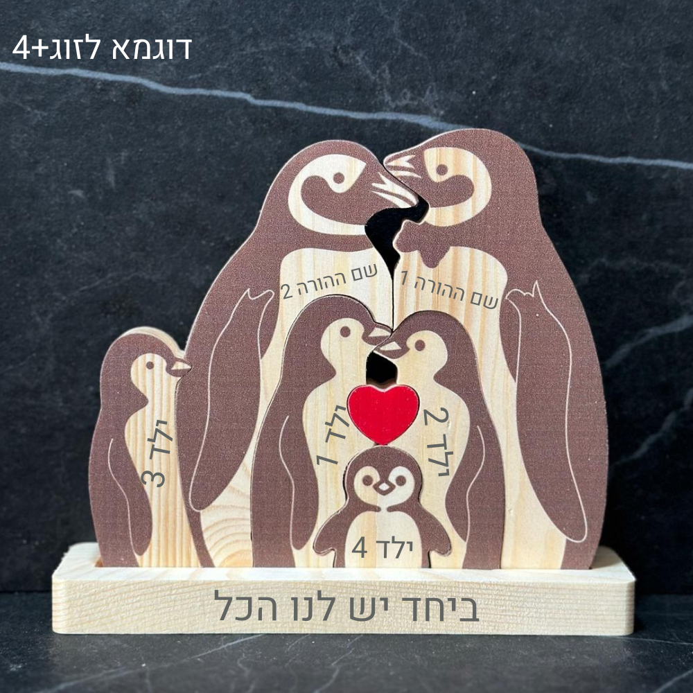 פאזל משפחת פינגווינים🐧 - אהבה שנשארת יחד
