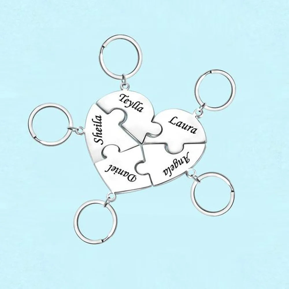 סט מחזיקי מפתחות+שמות לכל המשפחה