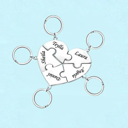 סט מחזיקי מפתחות+שמות לכל המשפחה