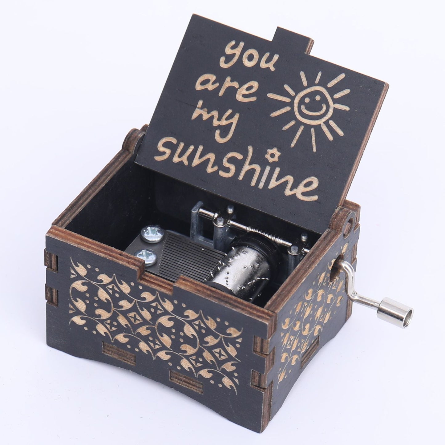 קופסת מוזיקה מעץ