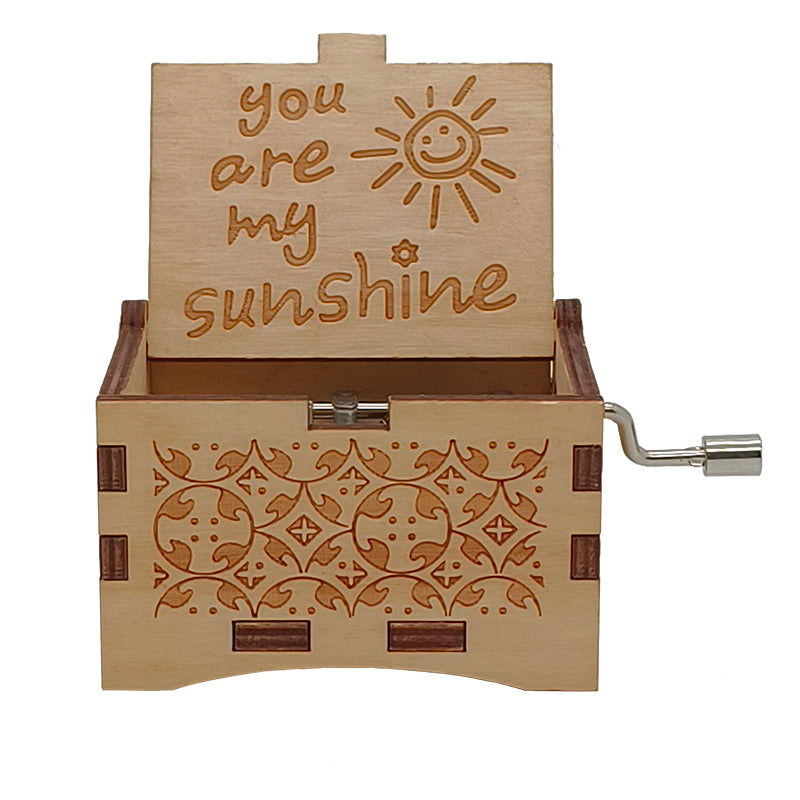 קופסת מוזיקה מעץ