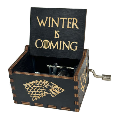 קופסת מוזיקה מעץ