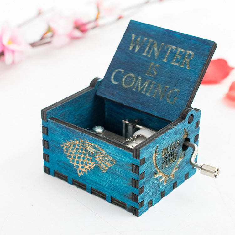 קופסת מוזיקה מעץ