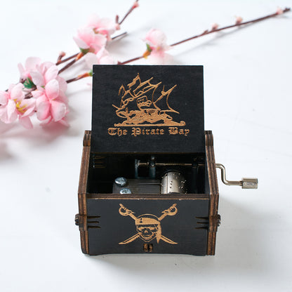 קופסת מוזיקה מעץ