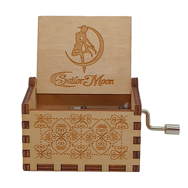 קופסת מוזיקה מעץ