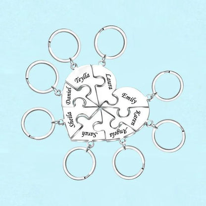 סט מחזיקי מפתחות+שמות לכל המשפחה