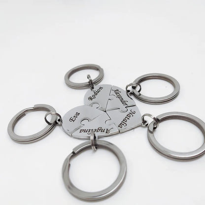 סט מחזיקי מפתחות+שמות לכל המשפחה